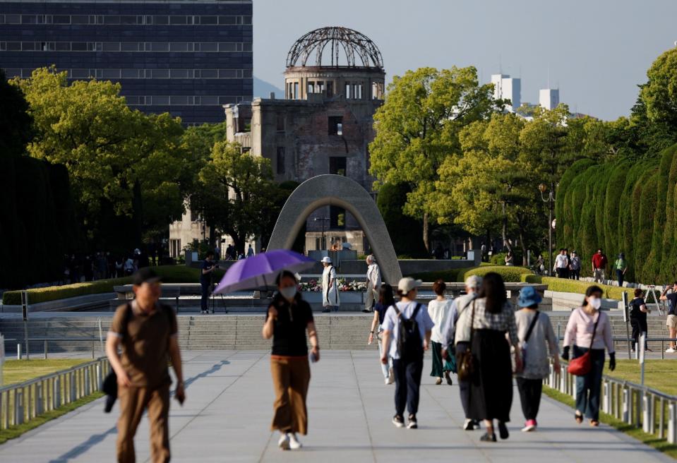 2023年5月17日，日本廣島和平紀念公園。路透社