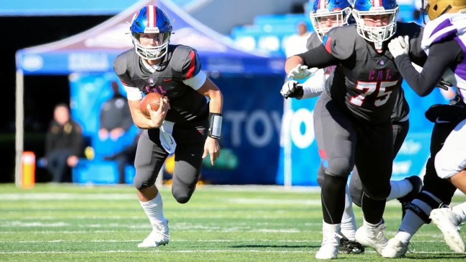 Christian Academy-Louisville quarterback Cole Hodge rushed for 42 yards and passed for 172 yards and three touchdowns Saturday.