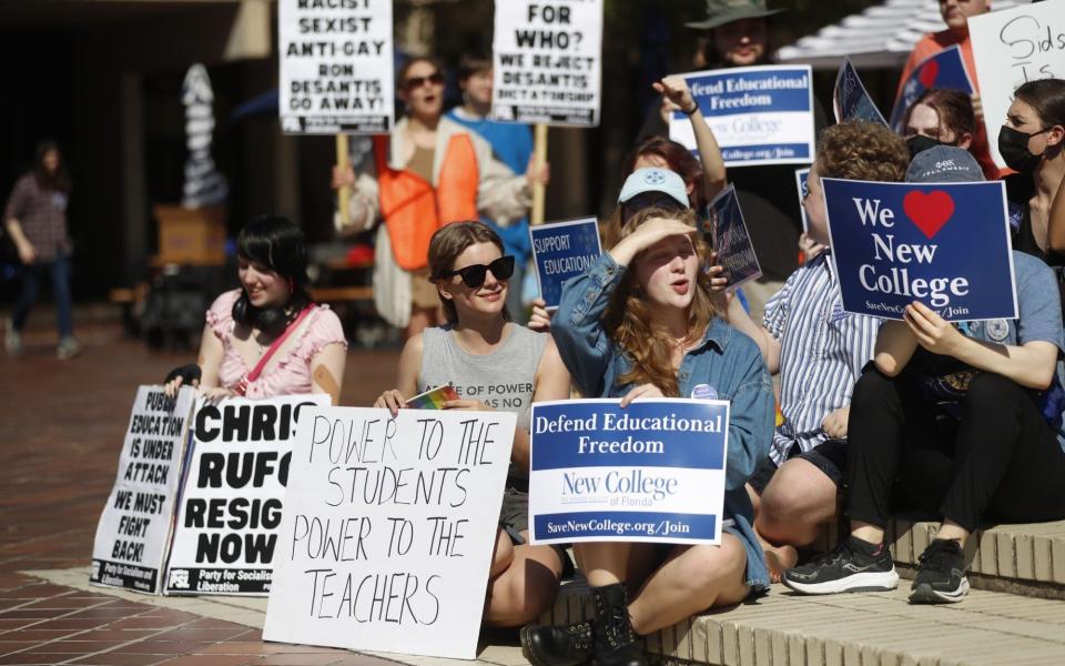 Governor DeSantis blasted New College of Florida, saying the school has been too focused on racial and "gender ideology" - Bloomberg