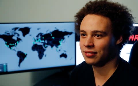 Computer expert Marcus Hutchins saved the NHS by activating a kill switch - Credit: AP Frank Augstein