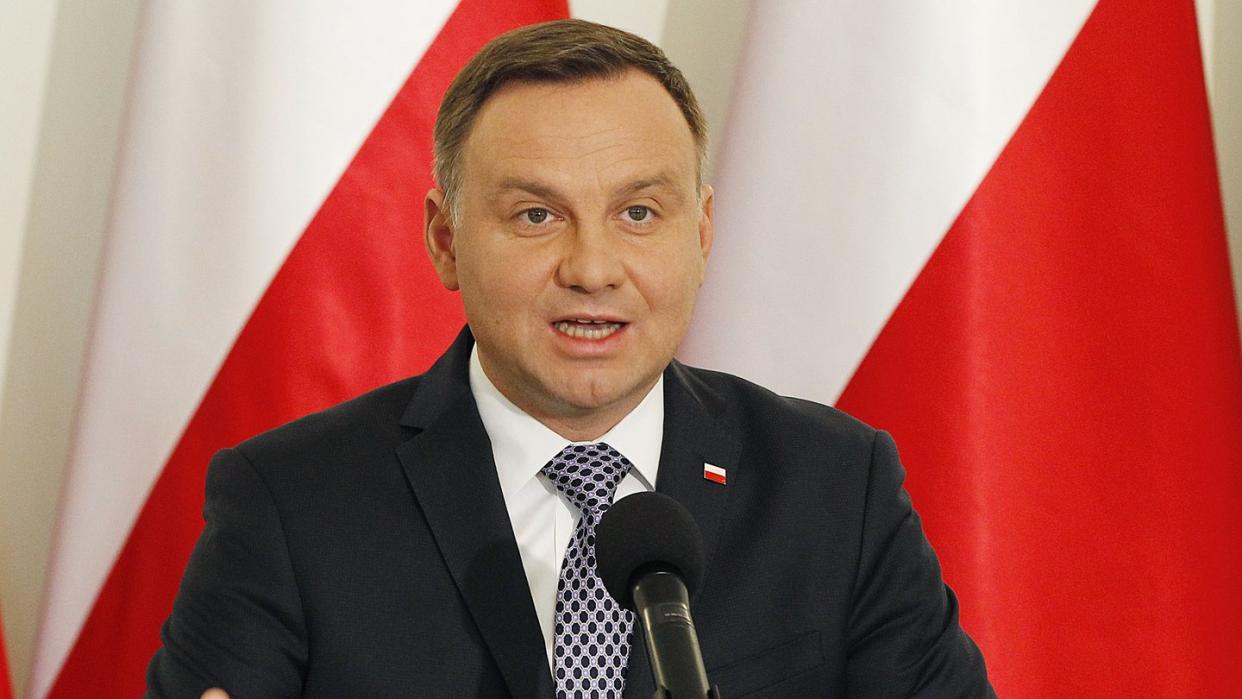 Der polnische Präsident Andrzej Duda kommt nach Berlin. Foto: Czarek Sokolowski/AP/Archiv