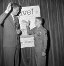 <p>Presidents John F. Kennedy, Gerald Ford, George W. Bush, Bill Clinton, and Barack Obama were Scouts in their youth (honorable mention: Jimmy Carter was a Scoutmaster). JFK was the first Scout to become president; Ford was the first-and, to date, only-Eagle Scout president. </p>