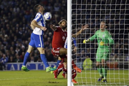 Britain Football Soccer - Brighton & Hove Albion v Birmingham City - Sky Bet Championship - The American Express Community Stadium - 4/4/17 Tomer Hemed of Brighton and Hove Albion scores their second goal Mandatory Credit: Action Images / Henry Browne Livepic