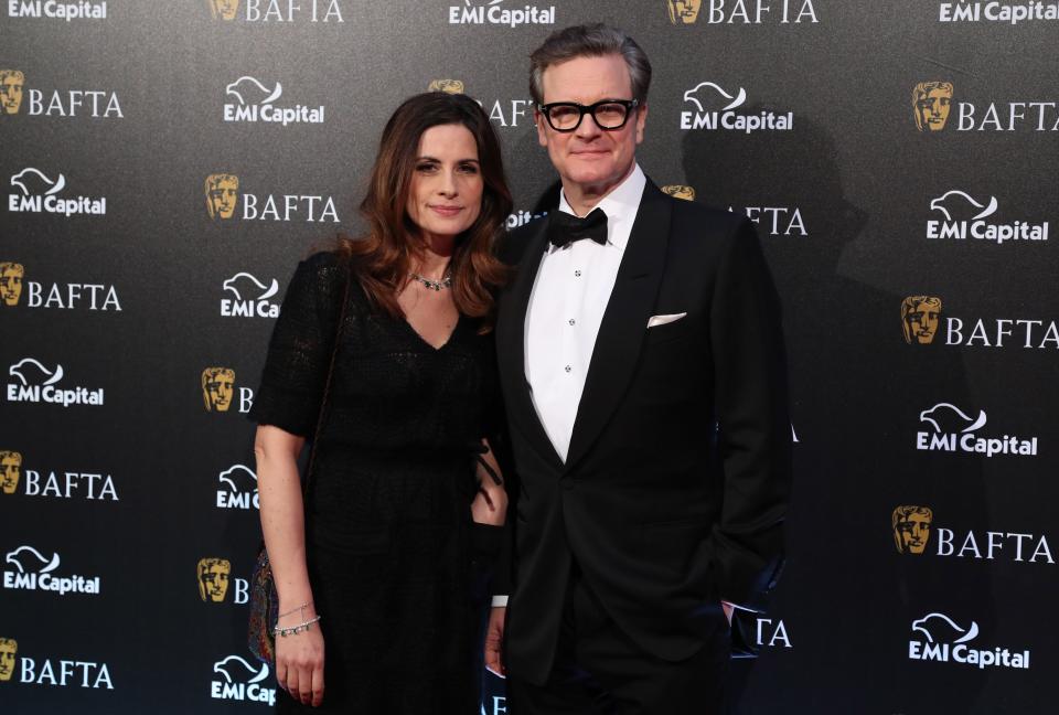 Colin Firth and Livia Giuggoli. (PA)