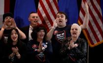 Supporters cheer beforre U.S. Democratic presidential candidate and former Vice President Joe Biden addresses supporters in Las Vegas