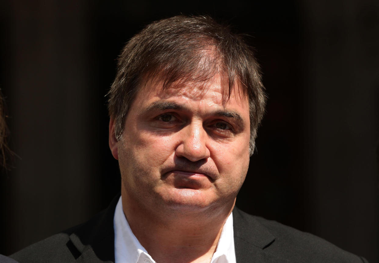 Barry George, who spent eight years in prison after being wrongly convicted of the murder of TV presenter Jill Dando, outside the Royal Courts of Justice, London, where he lost his legal battle for compensation as a victim of a 'miscarriage of justice in the Court of Appeal.   (Photo by Yui Mok/PA Images via Getty Images)