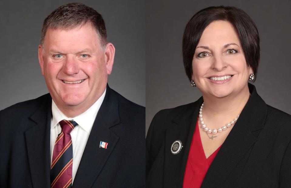 State Senators Kevin Kinney (left) and Dawn Driscoll (right) are running against eachother for Senate District 46 covering Johnson, Washington and Iowa counties in 2022.