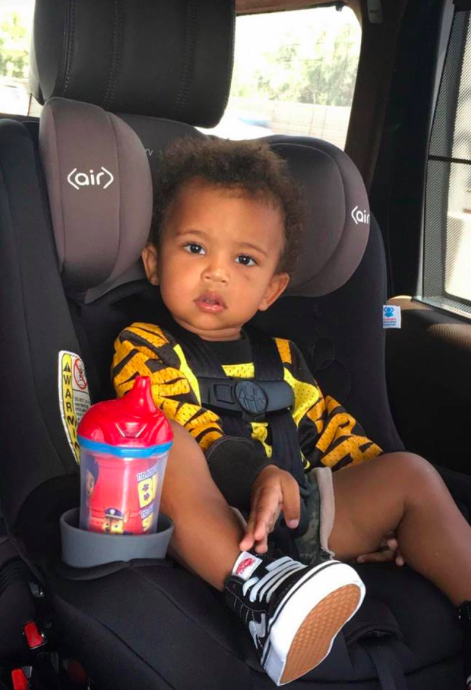 Kim Kardashian has been mum-shamed over car-seat safety [Photo: Facebook/Kim Kardashian West]