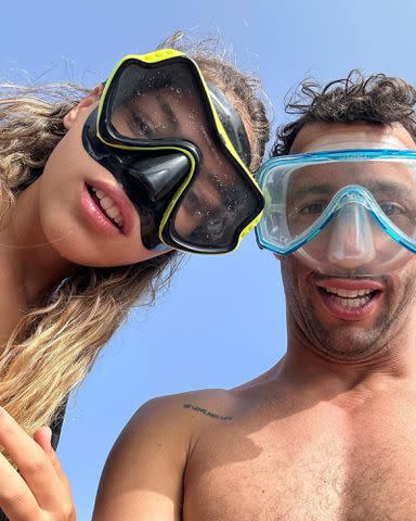 <p>Heidi Berger Instagram</p> Daniel Ricciardo and Heidi Berger in August 2023.