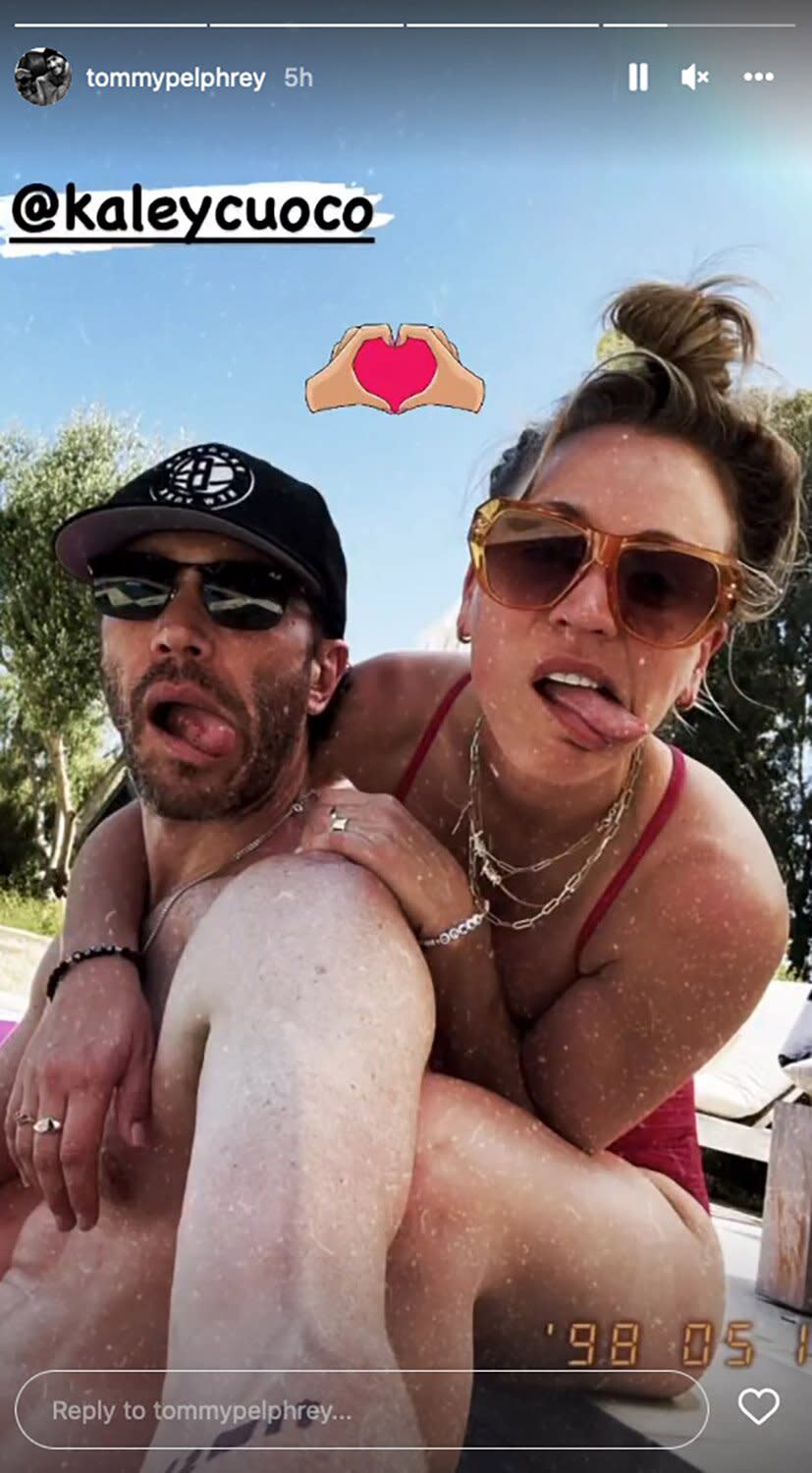 Tom Pelphrey and kaley cuoco https://www.instagram.com/stories/tommypelphrey/2841786588349168963/