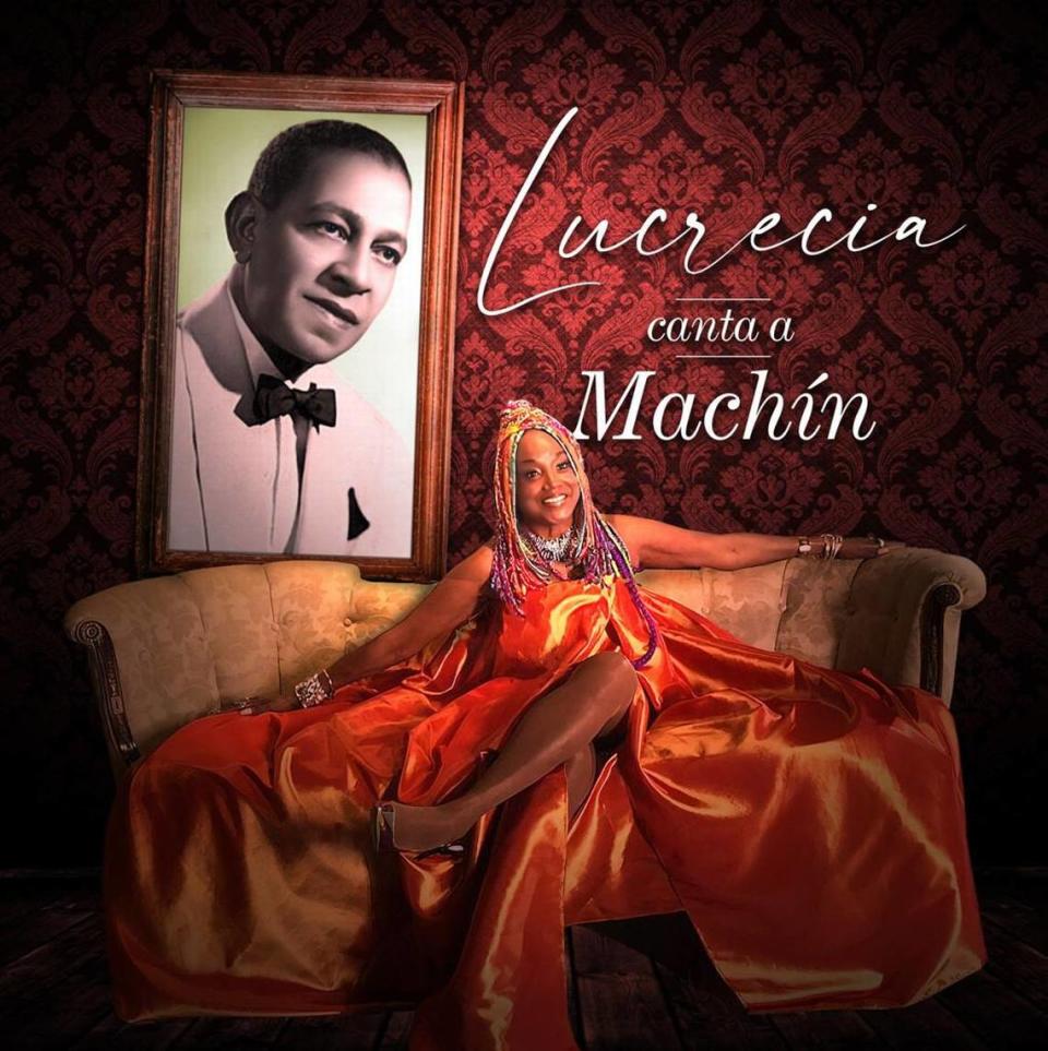 Carátula de “Lucrecia canta a Machín” disco en homenaje al astro del bolero cubano afincado en España.