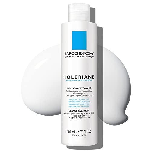 La Roche-Posay Toleriane Dermo Face Cleanser for Face & Eyes, Gentle Face Wash and Makeup Remover, Milky Texture, Fragrance Free, Preservative Free (AMAZON)