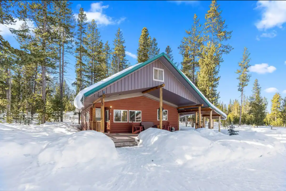 Nestled among towering pine trees on a 1.3-acre lot, the Bonanza Cabin is a newly remodeled 2-bed cabin offers a peaceful and secluded setting.