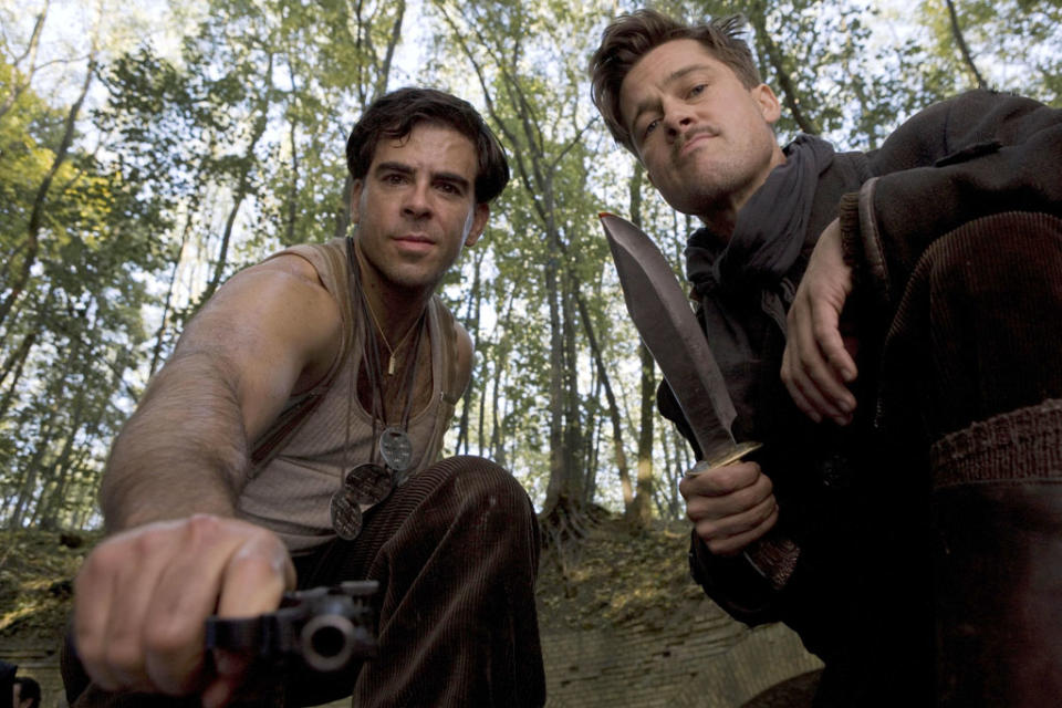 Inglourious Basterds Production Stills The Weinstein Company 2009 Brad Pitt Eli Roth