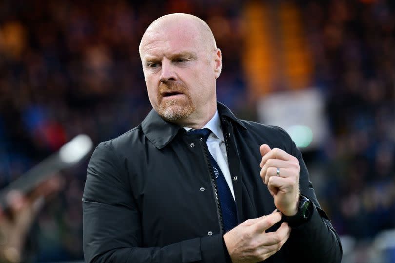 Sean Dyche of Everton during the Premier League match between Chelsea FC and Everton FC at Stamford Bridge on April 15, 2024 -Credit:Photo by Tony McArdle/Everton FC via Getty Images