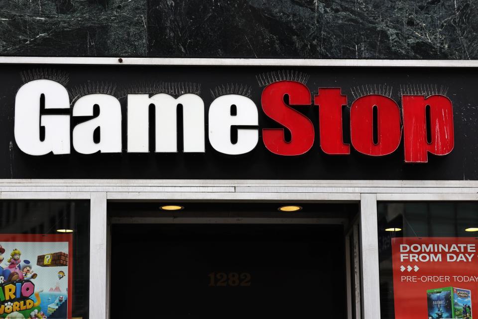 <p>Warren and AOC slam investors for criticising GameStop buy-up </p> (Michael M. Santiago/Getty Images)