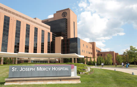 Saint Joseph Mercy hospital is seen in Ypsilanti, Michigan, U.S., August 23, 2017. Picture taken August 23, 2017. REUTERS/Rebecca Cook