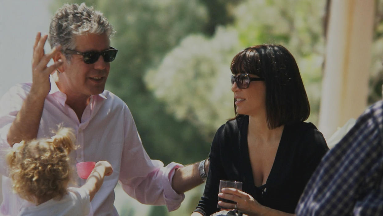 Anthony Bourdain appears with his ex-wife Ottavia Busia in Morgan Neville's documentary. (Focus Features)