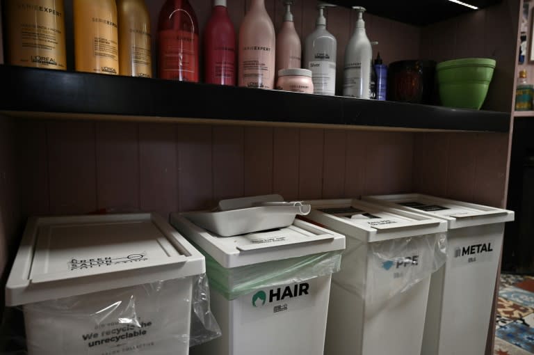 The waste produced by the hairdressing industry in the UK each year could fill 50 football stadiums, the collective says