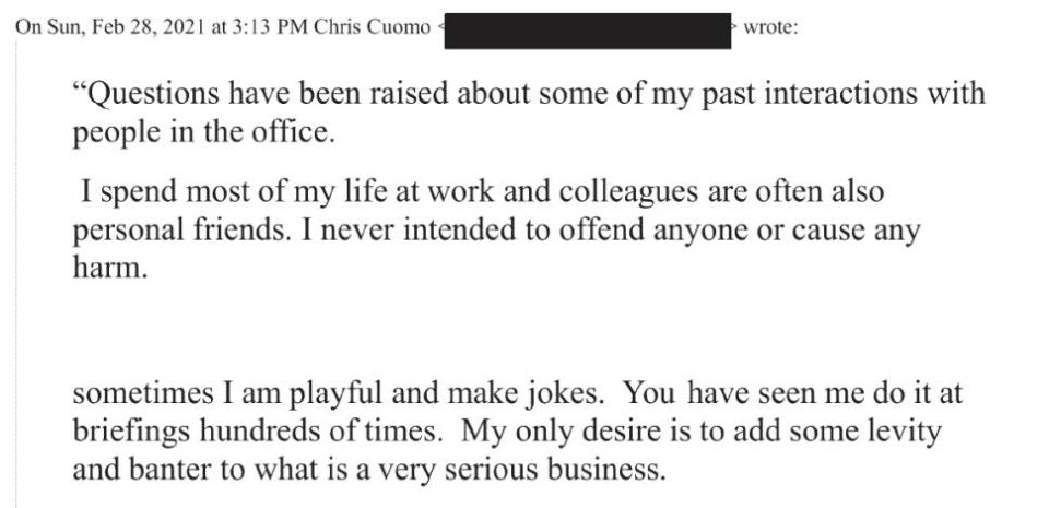 Chris cuomo drafted email to help brother andrew cuomo