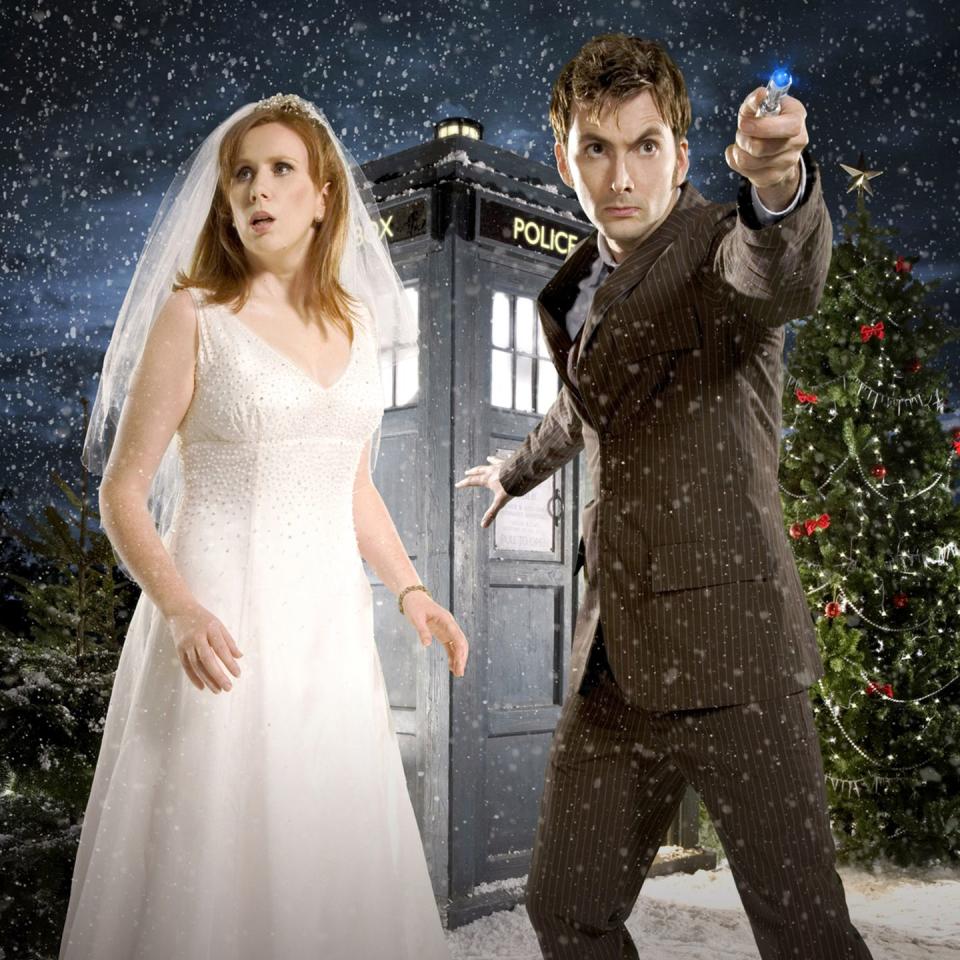 catherine tate, david tennant, doctor who christmas special the runaway bride