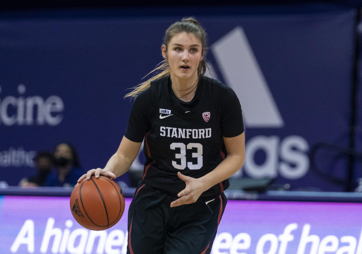 Cheshire-born basketballer Hannah Jump is the first British woman to win a National Collegiate Athletic Association (NCAA) basketball championship © Stanford Athletics