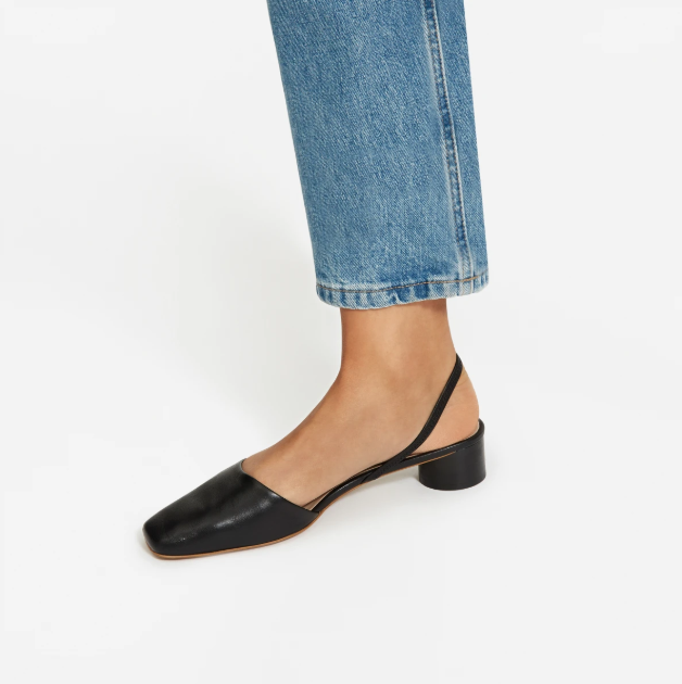 The Tapered Square Toe Slingback