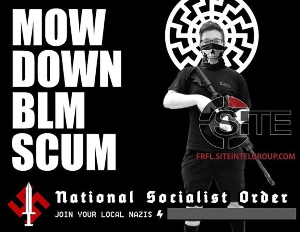 <div class="inline-image__caption"><p><em>Propaganda created by a neo-Nazi organization called National Socialist Order (NSO)</em></p></div>