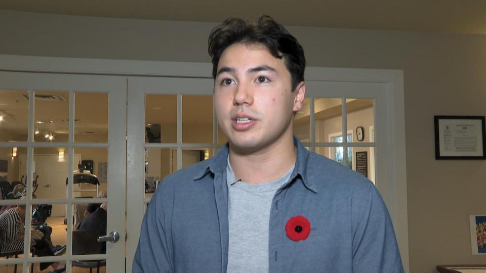 Jordan King is a PhD student at the University of Calgary in Biomedical Engineering with a specialization in wearable technology, says he hopes to have a working prototype of his fall-prevention device this week so residents of United Active Living will be able to test it out. 