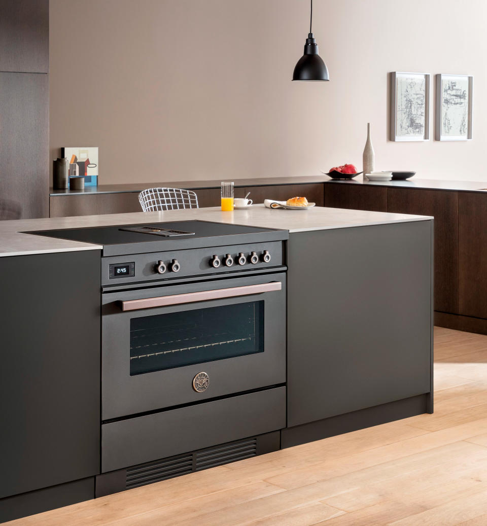 modern black oven