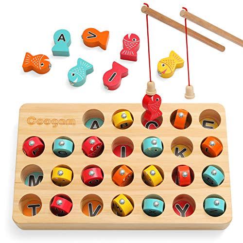 39) Wooden Magnetic Fishing Game