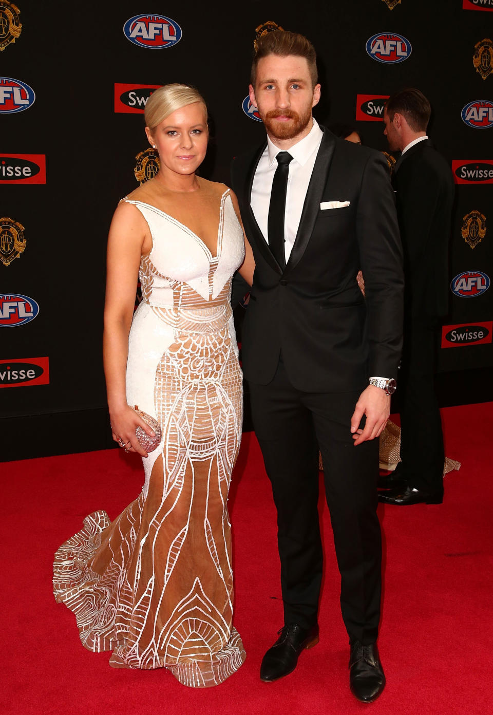 Zach Tuohy of the Carlton Blues and Rebecca Price.