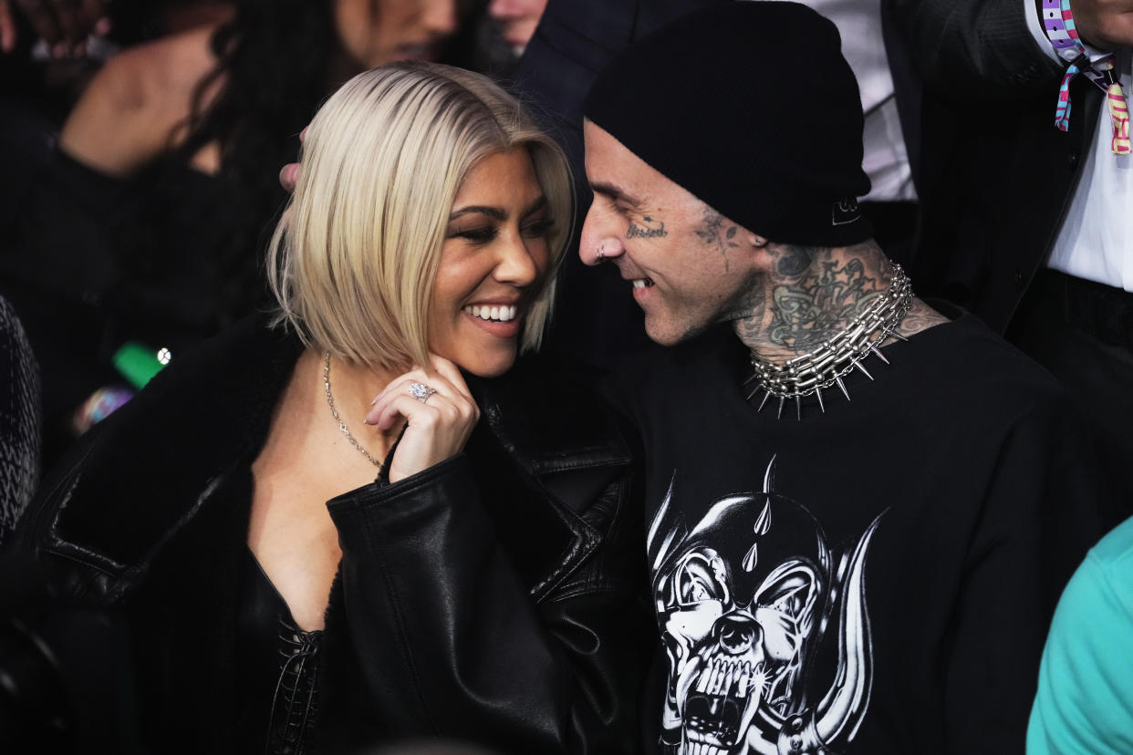 sex during pregnancy LAS VEGAS, NEVADA - MARCH 04: Kourtney Kardashian and Travis Barker attend the UFC 285 event at T-Mobile Arena on March 04, 2023 in Las Vegas, Nevada. (Photo by Jeff Bottari/Zuffa LLC via Getty Images)