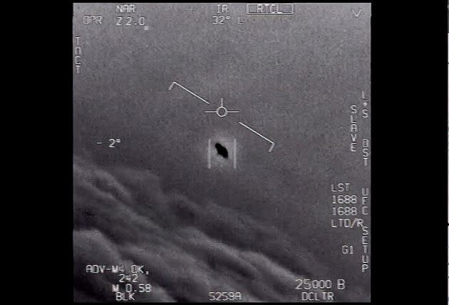 In an image from video provided by the Department of Defense labelled 