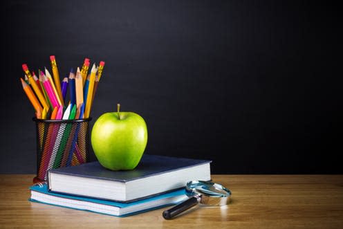   <span class="attribution"><a class="link " href="https://www.shutterstock.com/image-photo/teachers-desk-color-pencil-notebook-other-114019363?src=5KDaUQxHKSmCjJ5TYWtCZQ-1-69" rel="nofollow noopener" target="_blank" data-ylk="slk:Shutterstock;elm:context_link;itc:0;sec:content-canvas">Shutterstock</a></span>