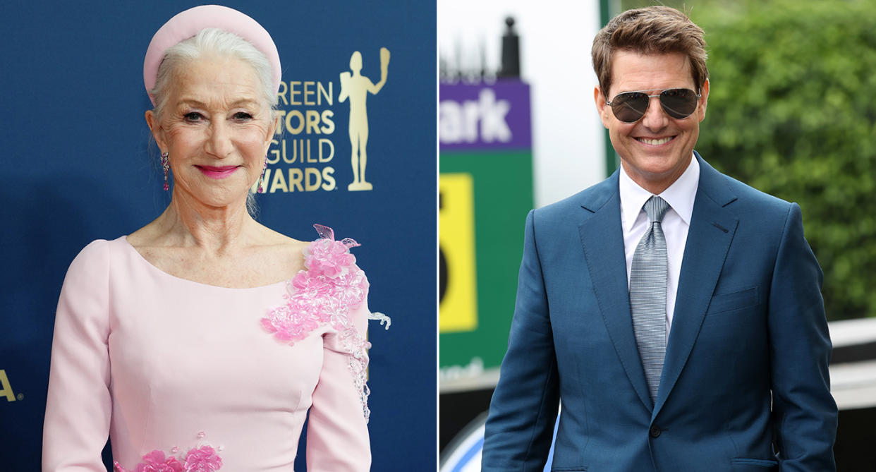 Dame Helen Mirren and Tom Cruise