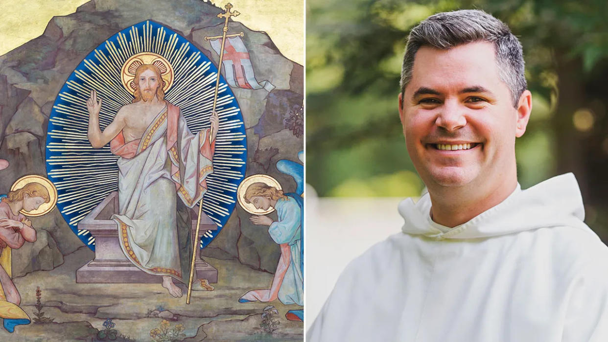 resurrected Jesus split with Fr. Patrick Mary Briscoe, O.P.