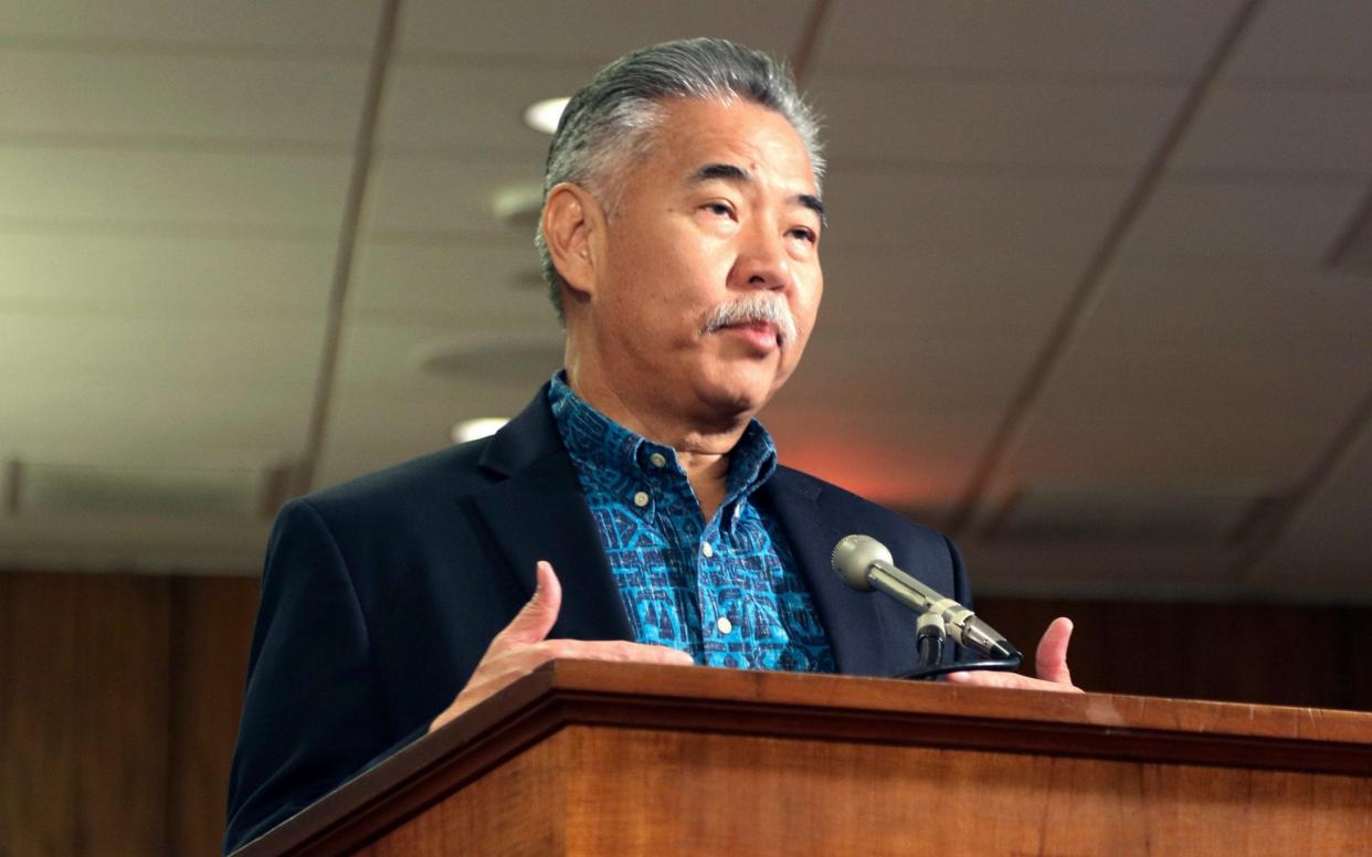 Hawaii Gov. David Ige forgot his Twitter log-in after an emergency alert about a ballistic missile was mistakenly sent to residents  - AP