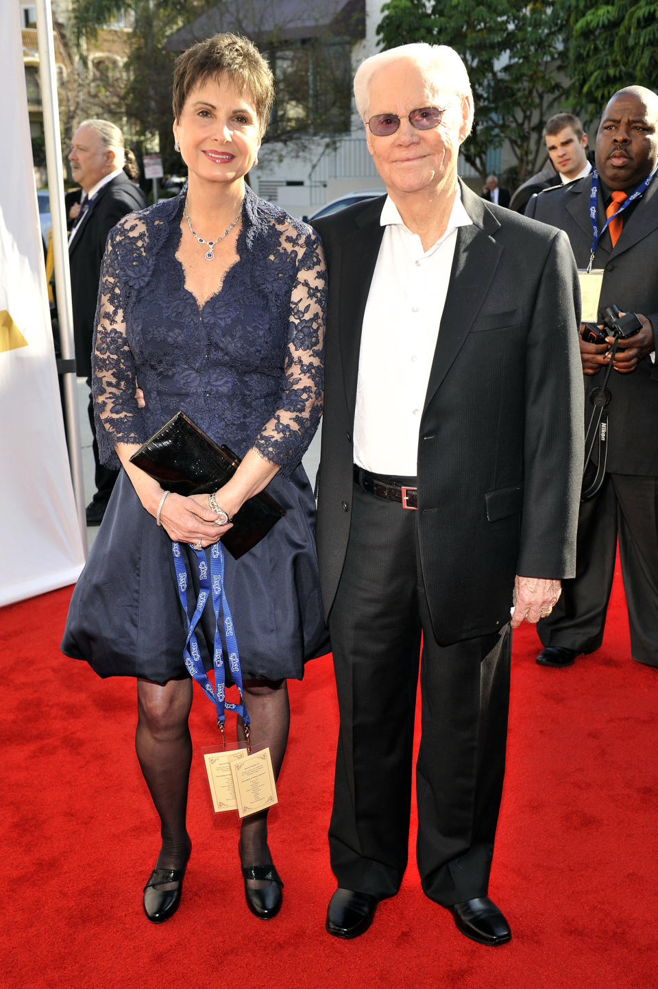 LOS ANGELES, CA - FEBRUARY 11: Nancy and George Jones arrive for the 54th Annual Grammy Special Merit Awards at The Wilshire Ebell Theatre on February 11, 2012 in Los Angeles, California. (Photo by Toby Canham/Getty Images)