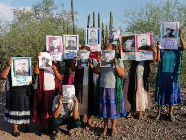 Familiares de los siete yaquis que fueron desaparecidos en Sonora en 2021 realizaron varios actos para reclamar la aparición con vida de su gente.