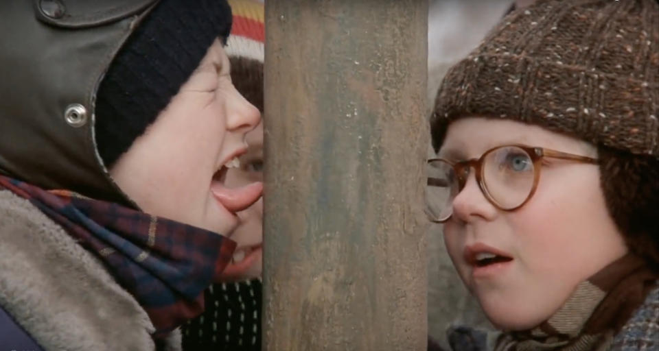 Scott Schwartz and Peter Billingsley in <em>A Christmas Story</em>. (Photo: Warner Bros.)