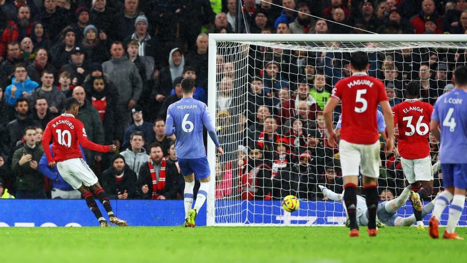 Rashford wrapped up the three points at Old Trafford (Reuters)