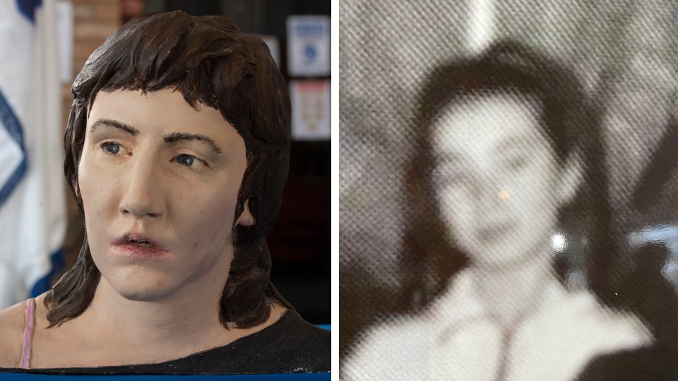 A side-by-side picture of Lisa Todd (right) and her Publicker Jane Doe forensics sculpture likeness (left).