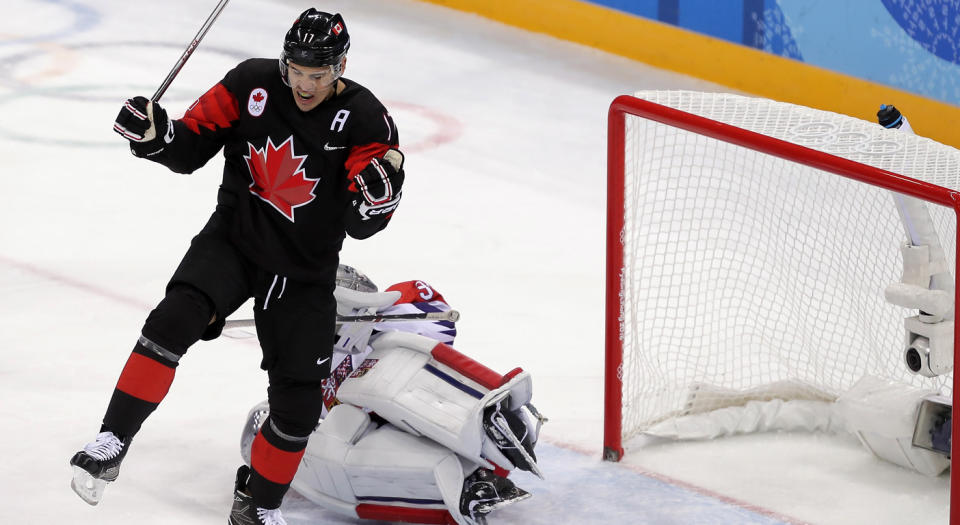 Rene Bourque finished with three goals in the preliminary round. (Getty)