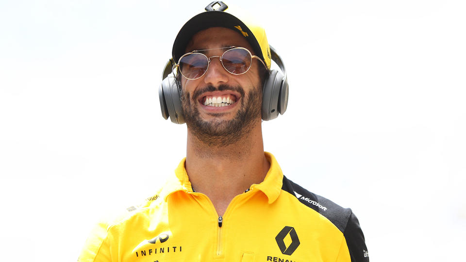 Daniel Ricciardo, pictured in the paddock at the 2019 Brazilian GP.