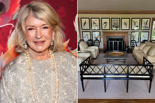 <p>Theo Wargo/Getty; Martha Stewart/Instagram</p> Martha Stewart; her living room