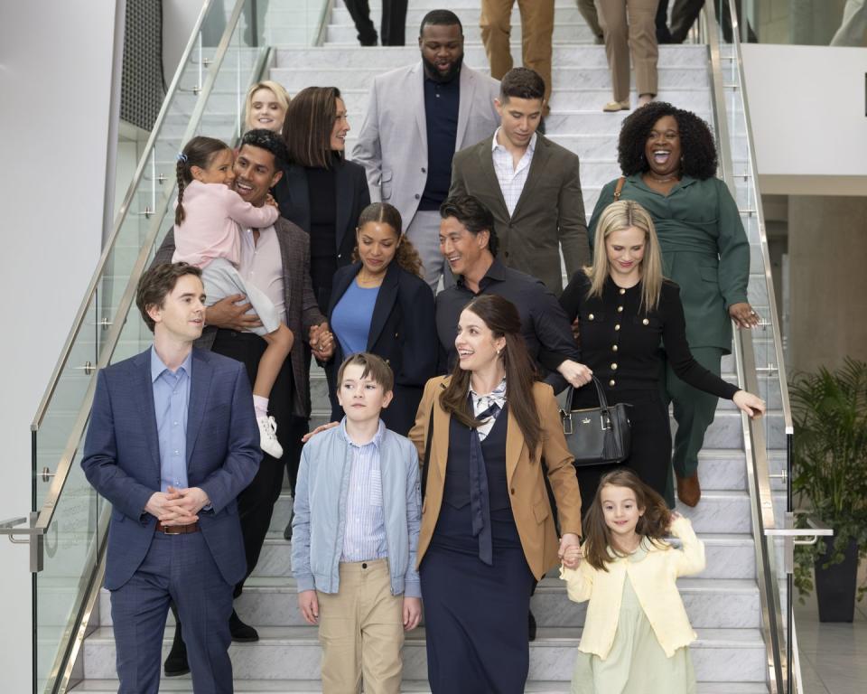 freddie highmore, paige spara, chuku modu, kayla cromer, christina chang, antonia thomas, wavyy jonez, will yun lee, brandon larracuente, bria samone henderson, fiona gubelmann, the good doctor, season 7 finale