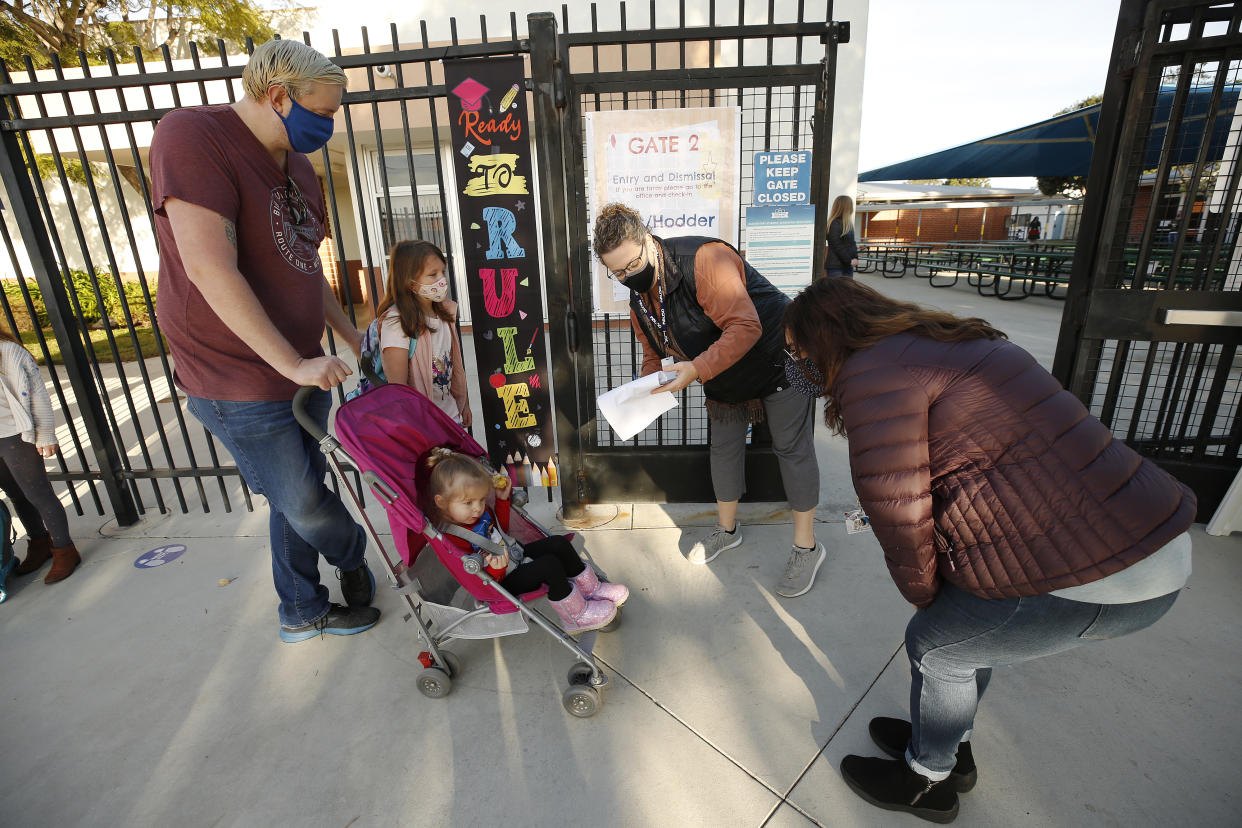 CDC Director Dr. Rochelle Walensky said Wednesday that schools can safely reopen for in-person learning before teachers are vaccinated. (Al Seib/Los Angeles Times via Getty Images).