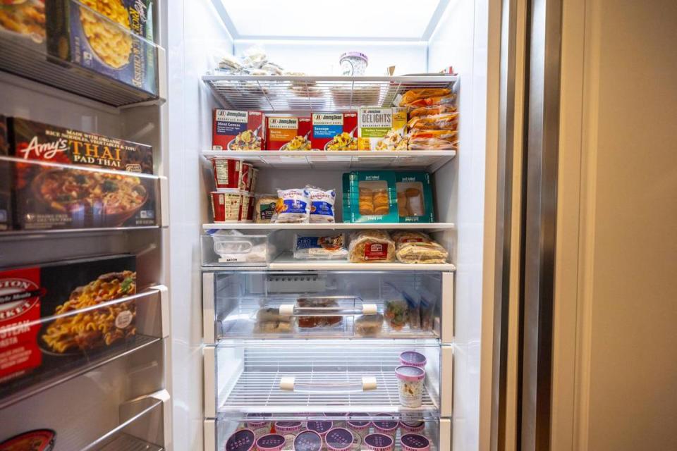 Guests at the Lexington Fisher House have access to a well-stocked kitchen. All of the food provided at the home is donated by area businesses or purchased through the Friends of the Lexington Fisher House.