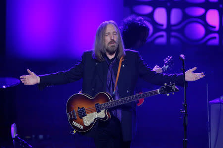 FILE PHOTO: Musician Tom Petty performs on stage after being inducted during the 47th Songwriters Hall of Fame Induction ceremony in New York, NY, U.S. on June 9, 2016. REUTERS/Eduardo Munoz/File Photo